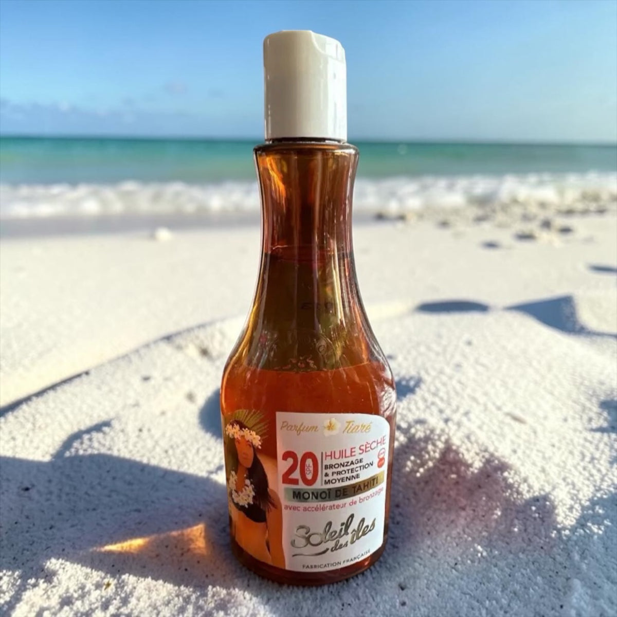 Huile sèche bronzante SPF20 parfum Tiaré Soleil des îles