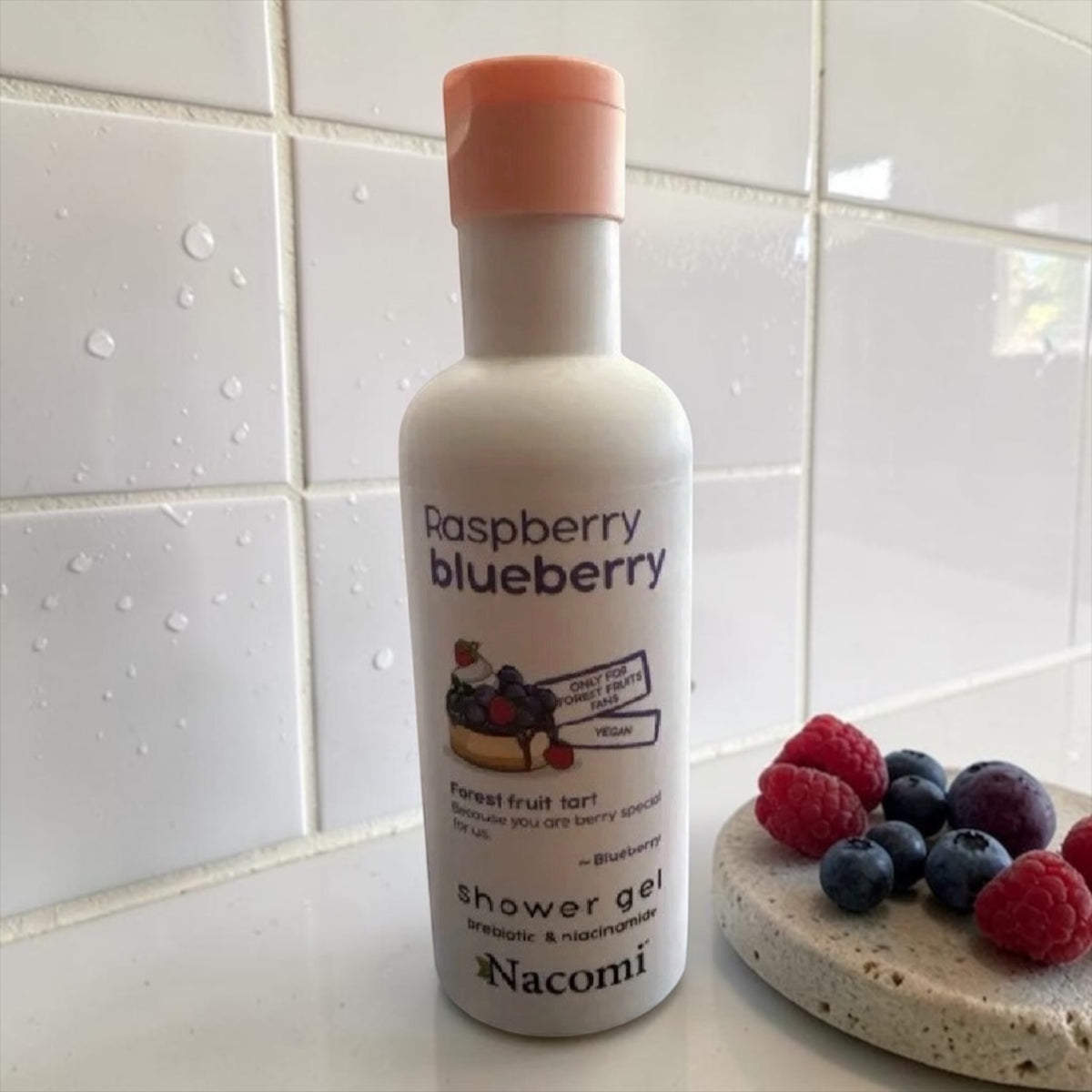 Gel douche framboise Myrtille Nacomi