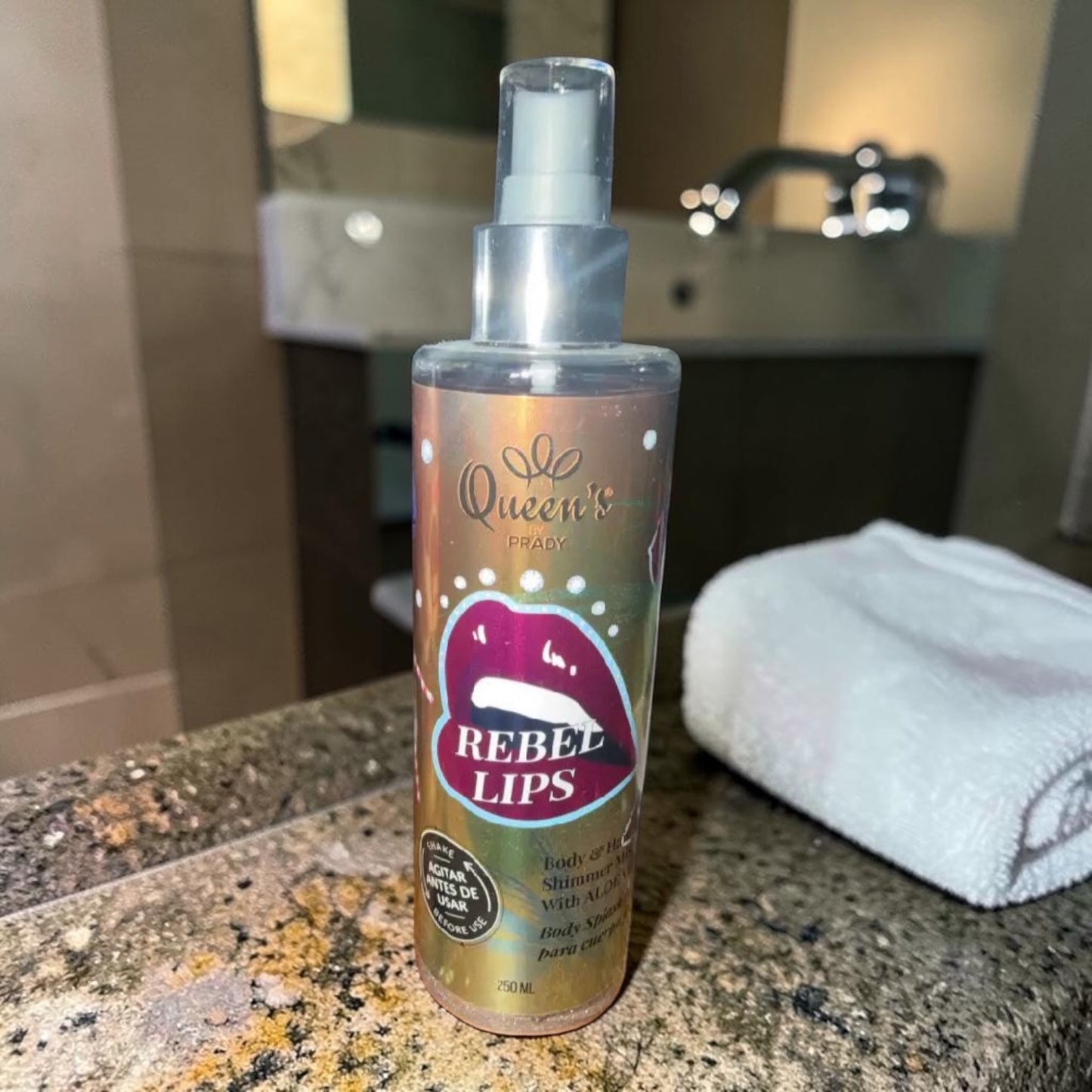 Brume paillettes à l aloe Vera