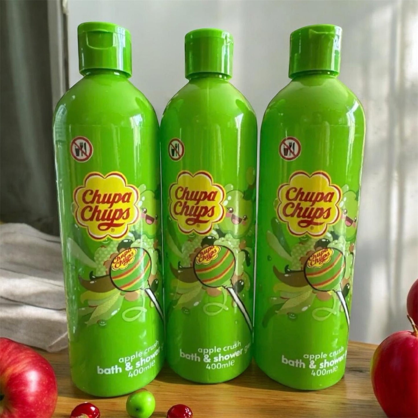 Gel douche et bain moussant Chupa chups sucette pomme 400 ml