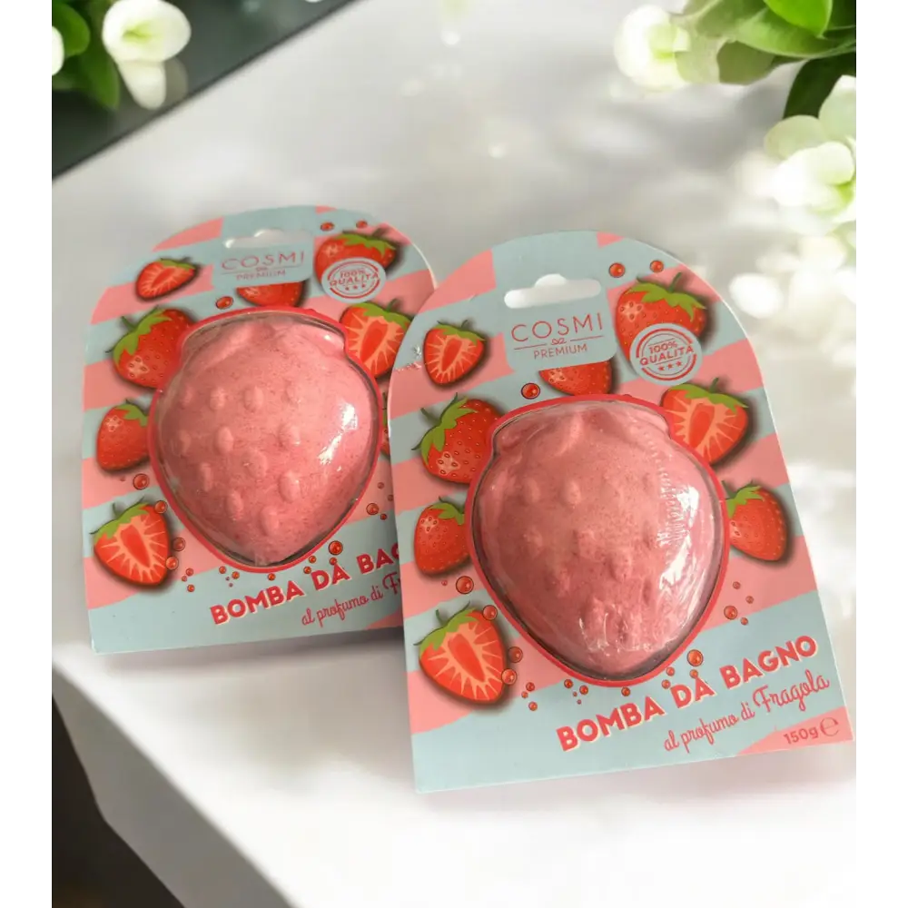 Bombe de bain XXL Fraise 🍓 - Bombe de bain