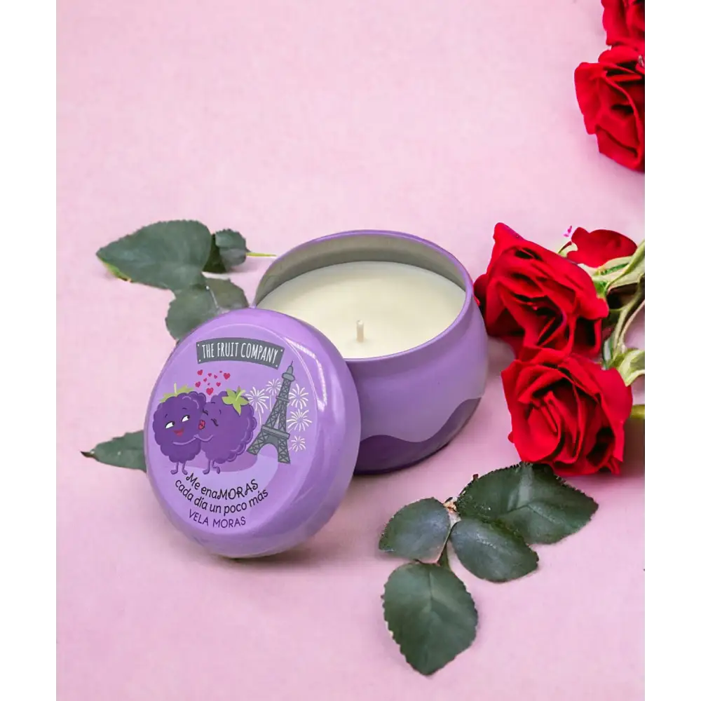 Bougie pot métallique parfum au choix - Mûres - Bougie