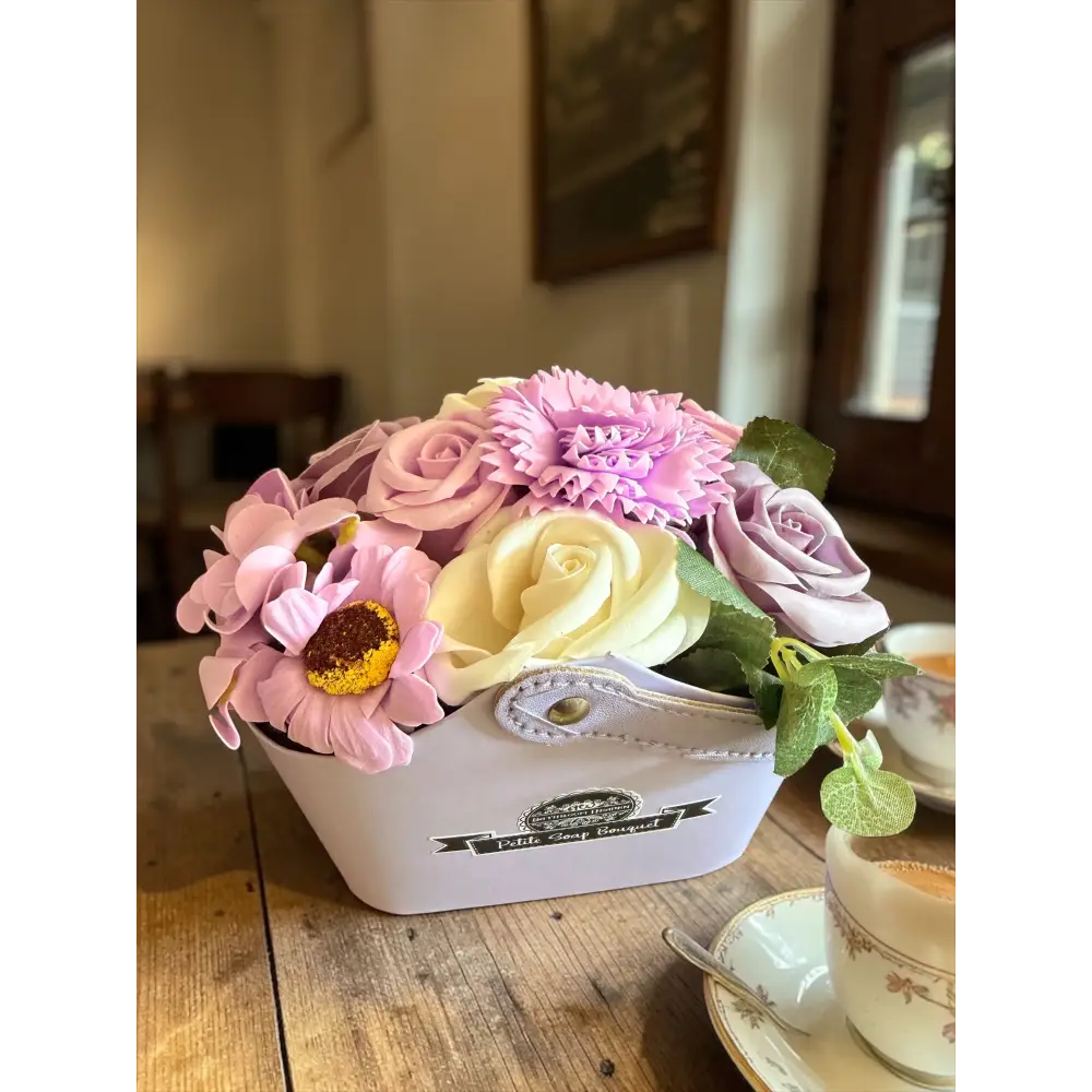 Bouquet en pétales de savon Lavande - Fleur en petales de savon