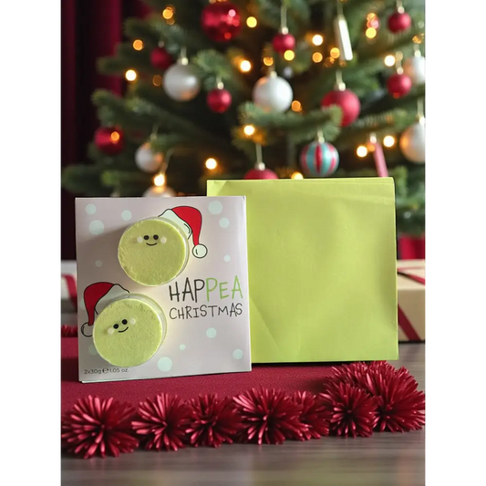 Carte de Noël avec Bombe de bain - Pois de senteur - Carte de Noël