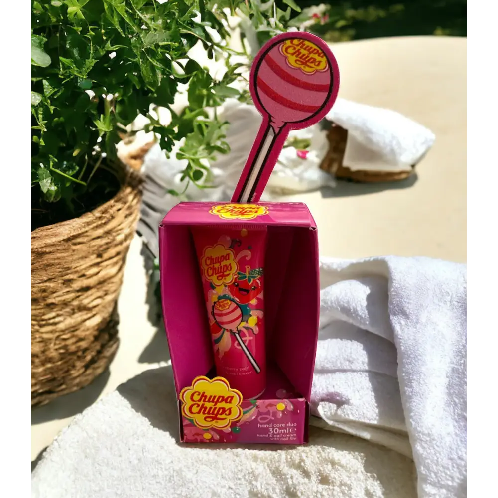 Crème main + lime à ongle Chupa chups parfum tourbillon de fraises 🍓Destockage - Coffrets