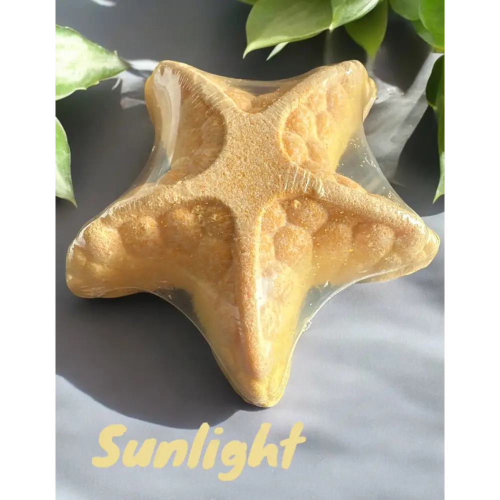 Grosse bombe de bain Étoile de mer - Jaune swillight - Bombe de bain