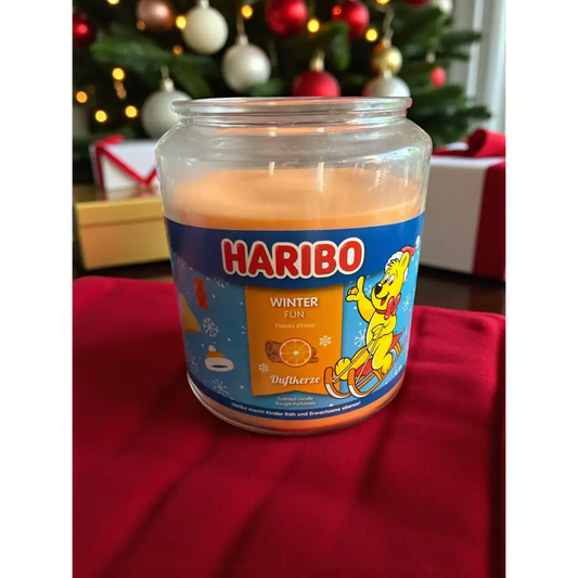 Haribo grande bougie parfumée 510 g - Cannelle orange - Bougie