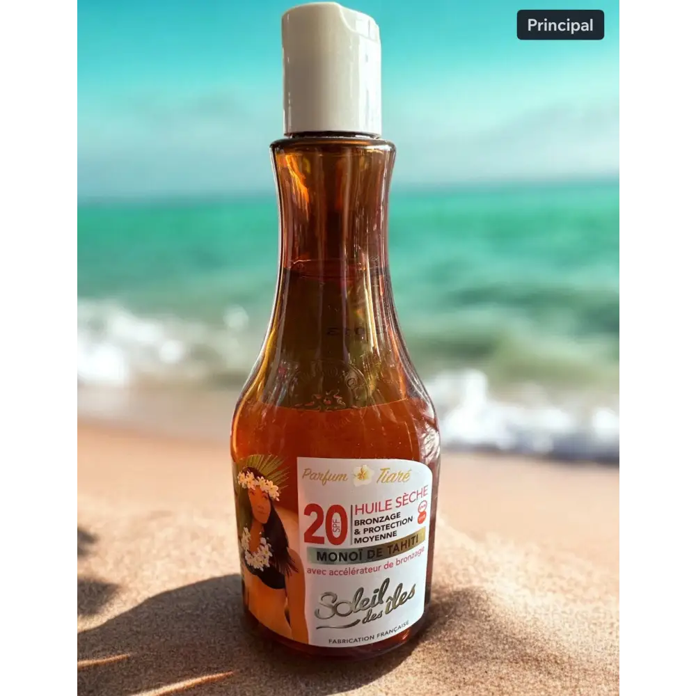 Huile sèche bronzante SPF20 parfum Tiaré Soleil des îles Destockage - Solaire