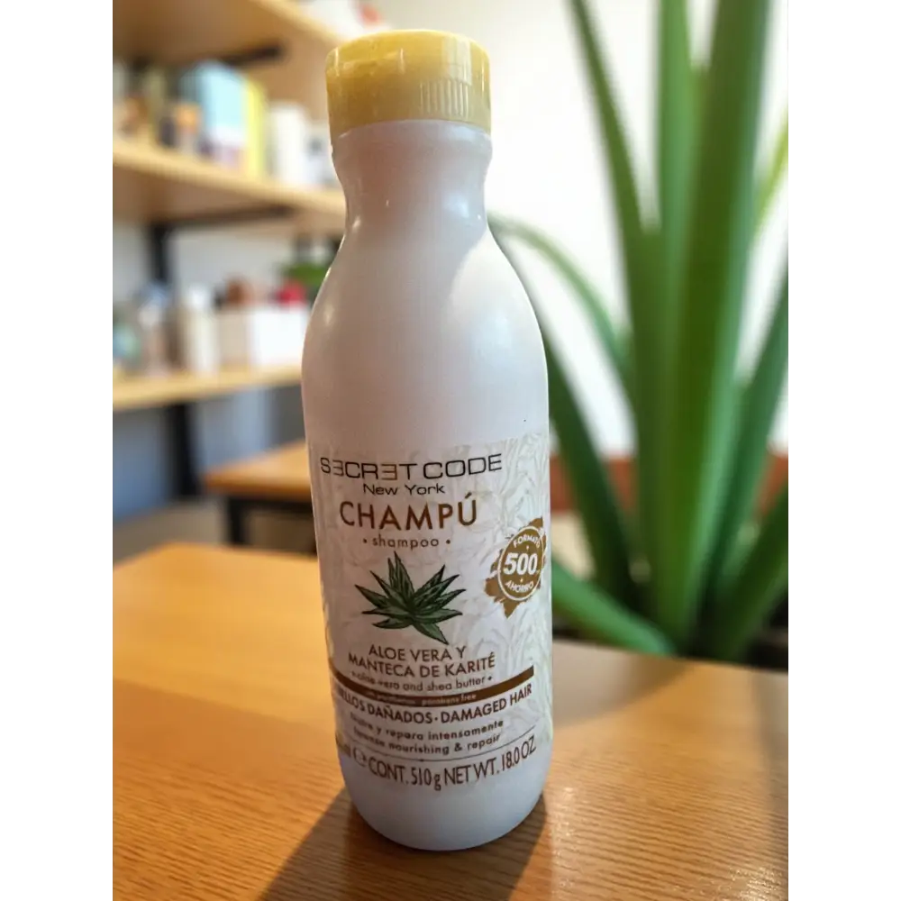 Shampoing secret de code 500ml - Aloe vera et beurre de karité cheveux abîmés - Shampoing et apres shampoing