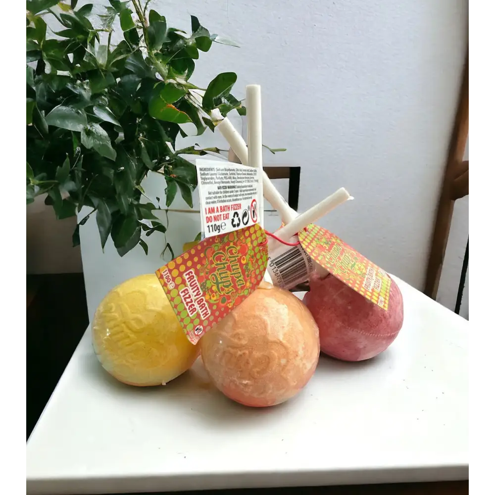 Sucette effervescente Chupa Chups parfum au choix - Bombe de bain