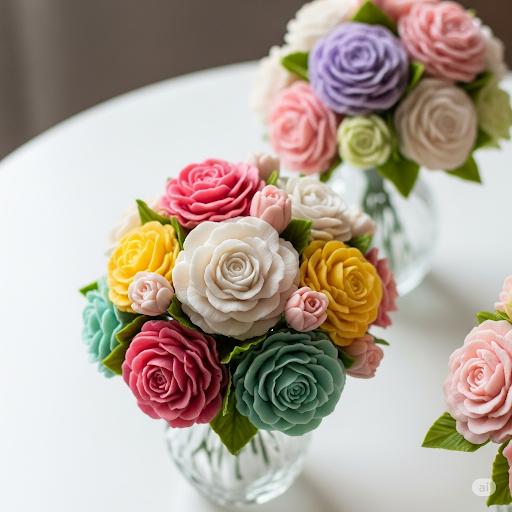 Bouquet en pétales de savon