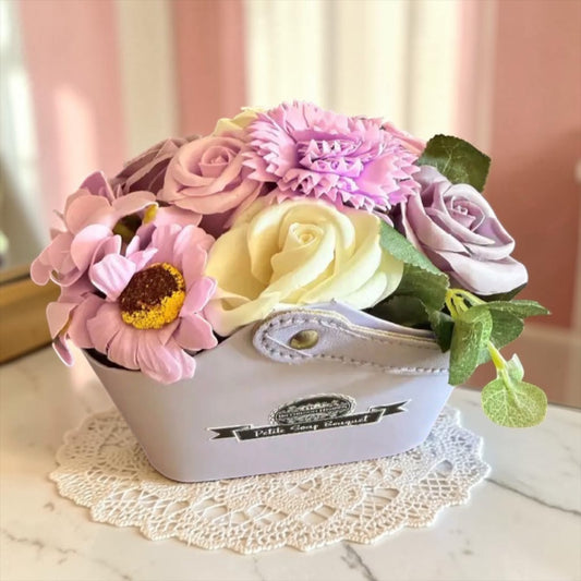 Bouquet en pétales de savon Lavande
