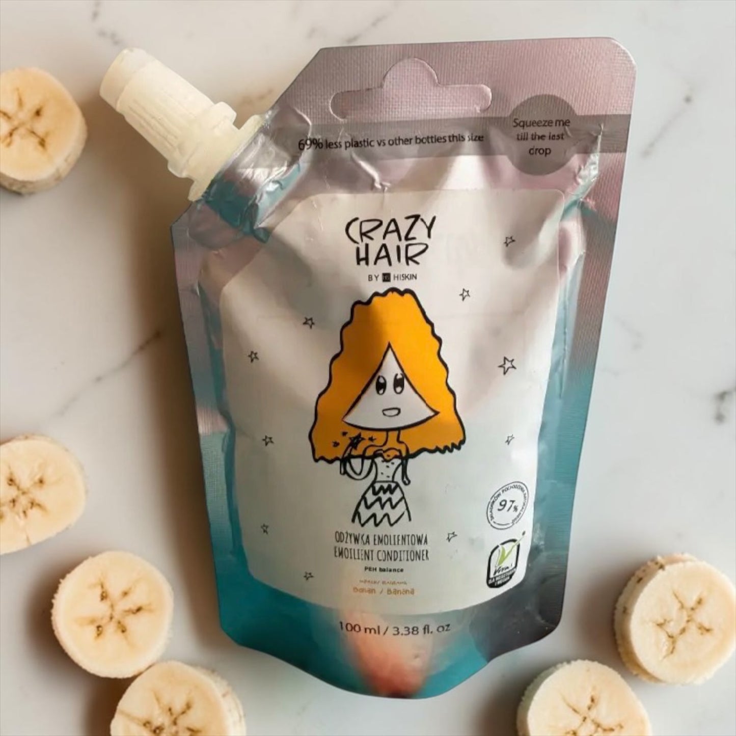 Après shampoing banane cheveux secs ou abimes 100 ml🍌