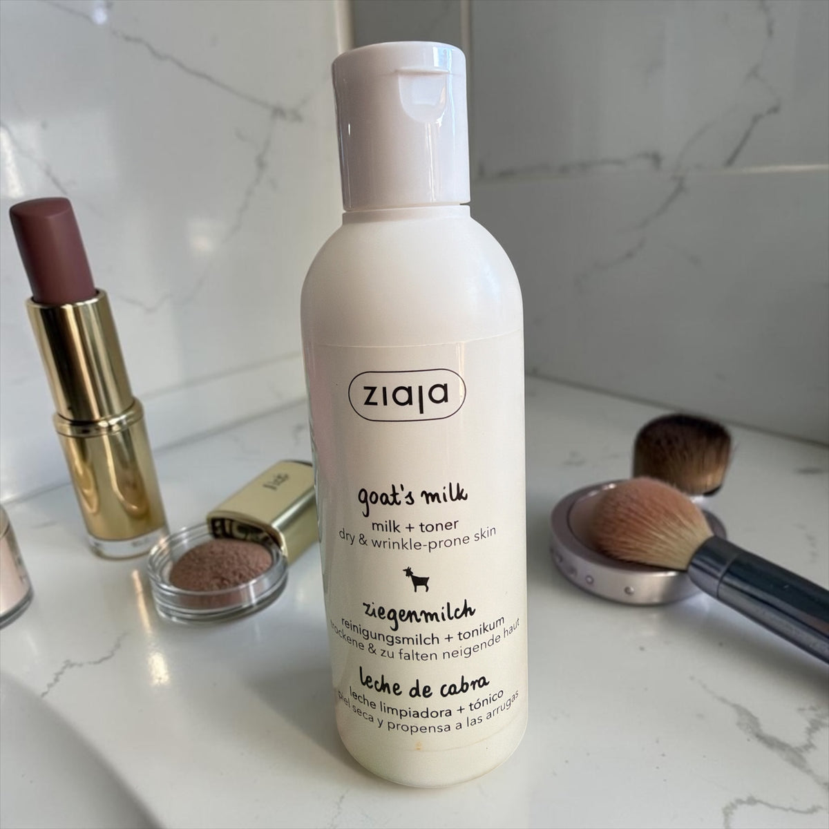 Lotion démaquillante 2 en 1 visage au lait de chèvre