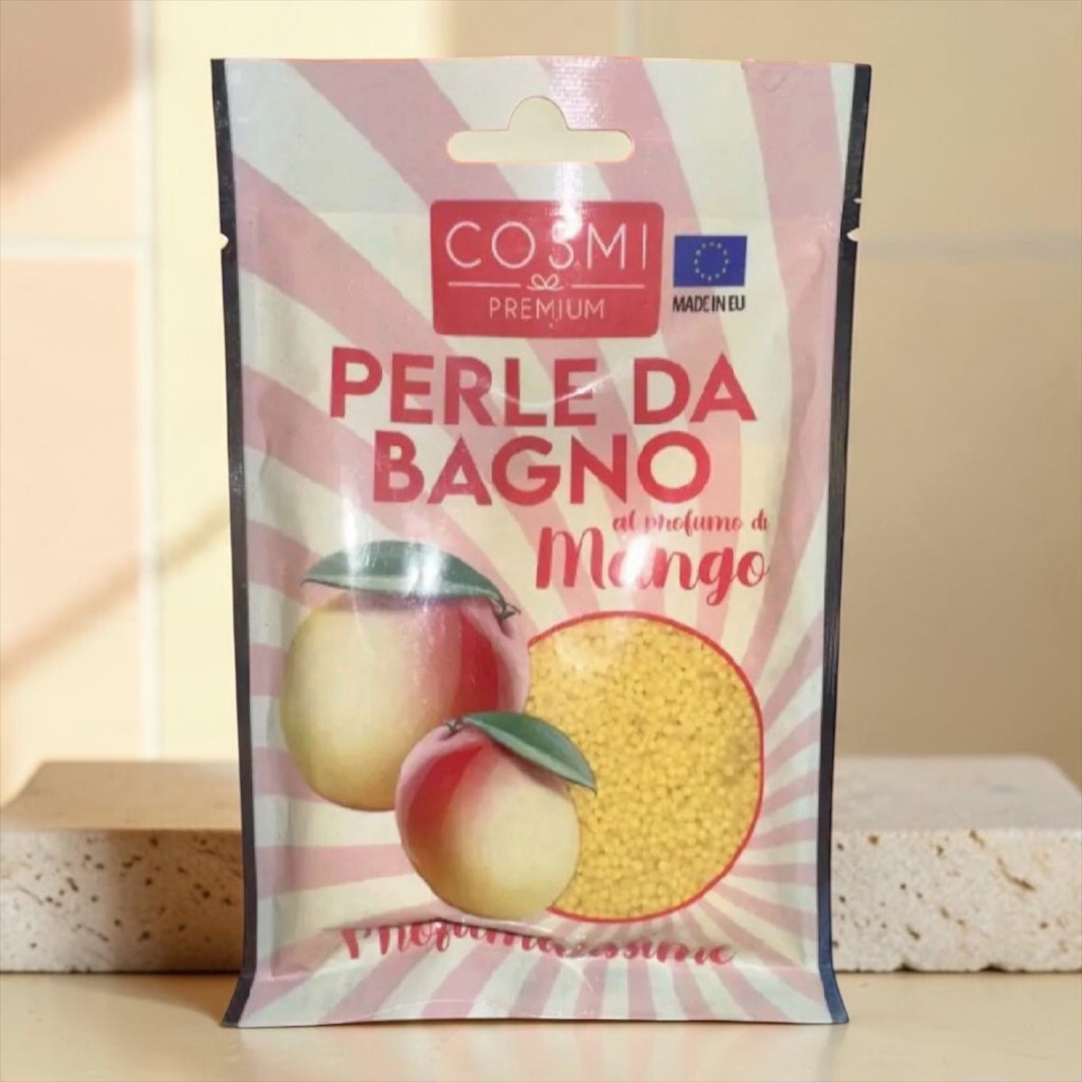Sachet de petites perles de bain mangue juteuse