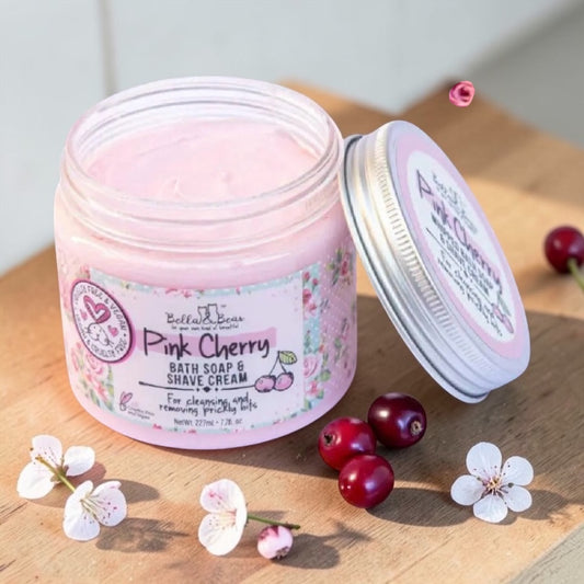 Savon fouetté à la cerise