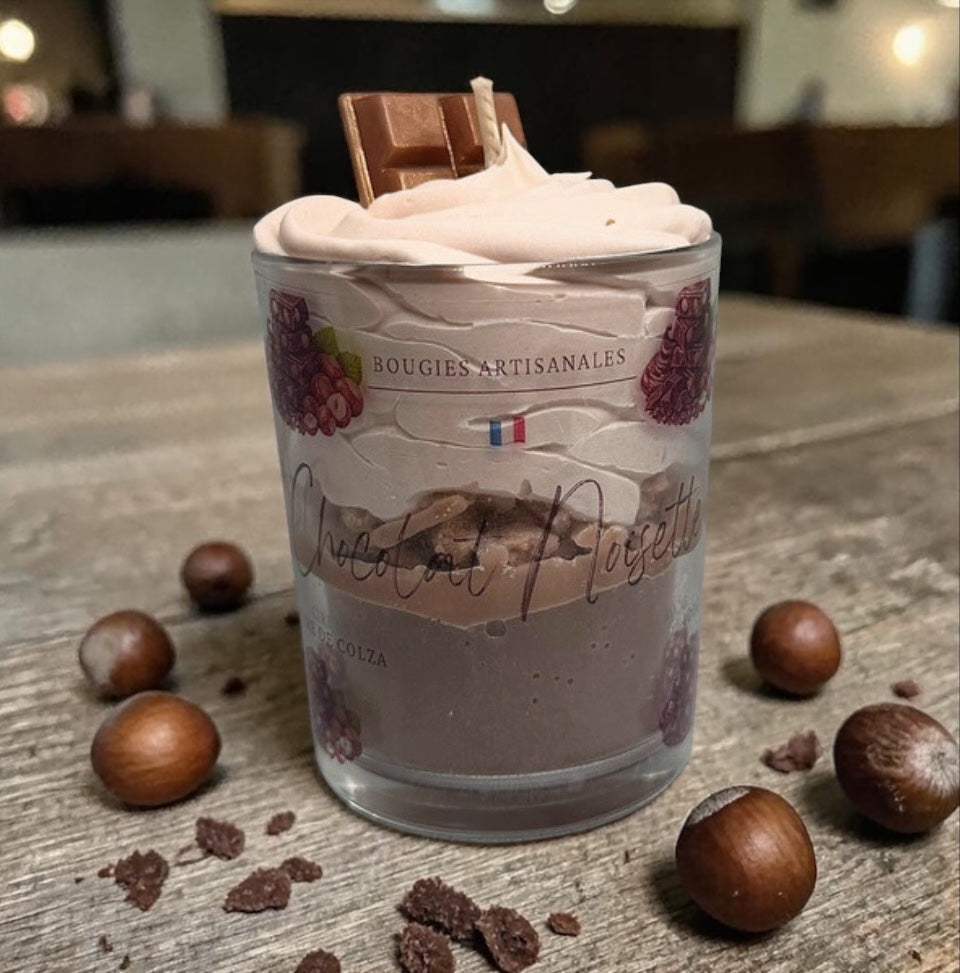 Bougie gourmande chocolat noisette