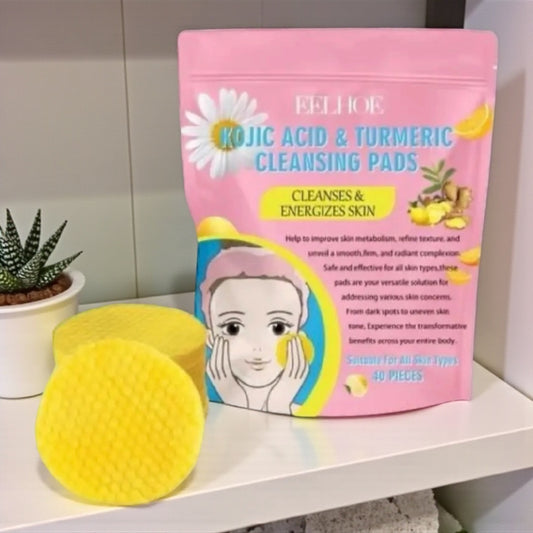 Sachet de 40 tampons exfoliants au curcuma et acide Kojique