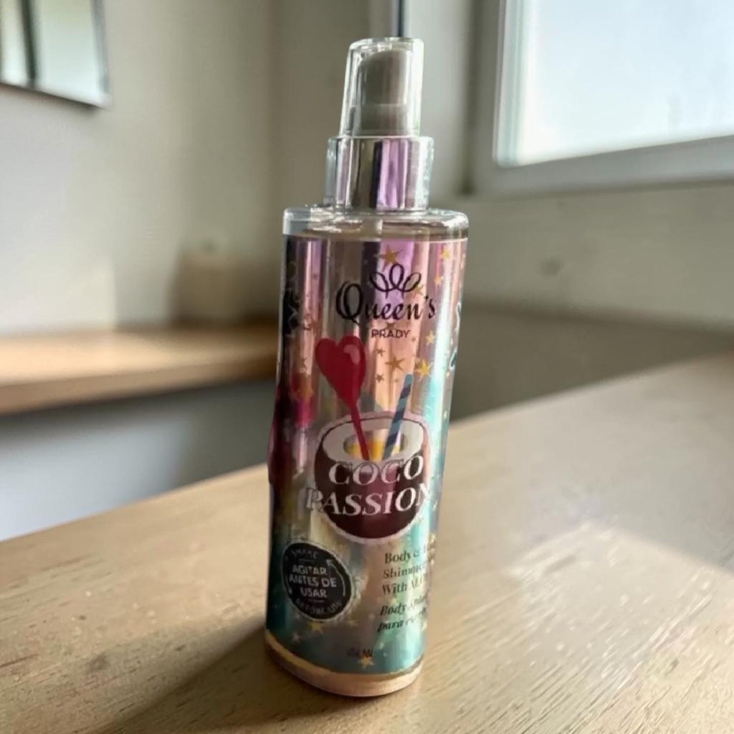 Brume paillettes à l aloe Vera