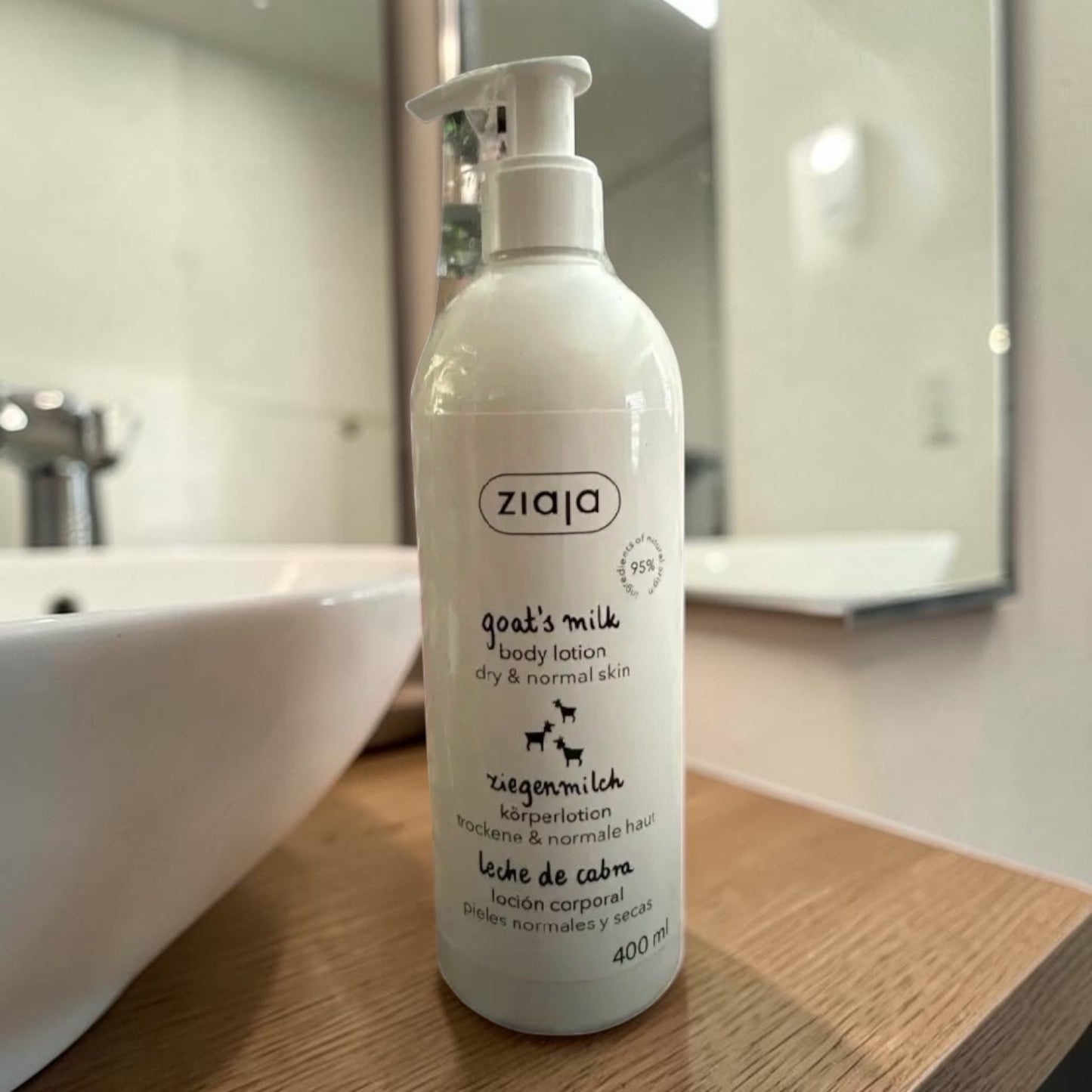 Lotion corps lait de chèvre Ziaja