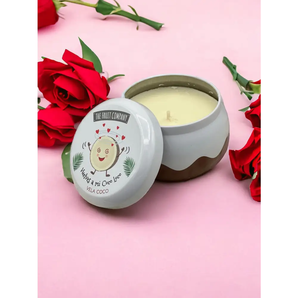 Bougie pot métallique parfum au choix - Noix de coco - Bougie