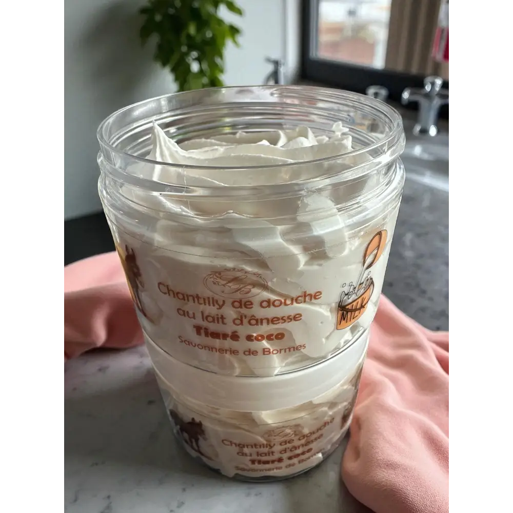 Chantilly de douche au lait d ânesse 100 g Lait d ânesse Tiaré Coco