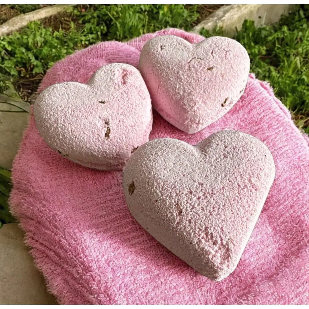 Coeur effervescent Bubbles gum ou rose ylang - Rose et ylang ylang - Bombe de bain