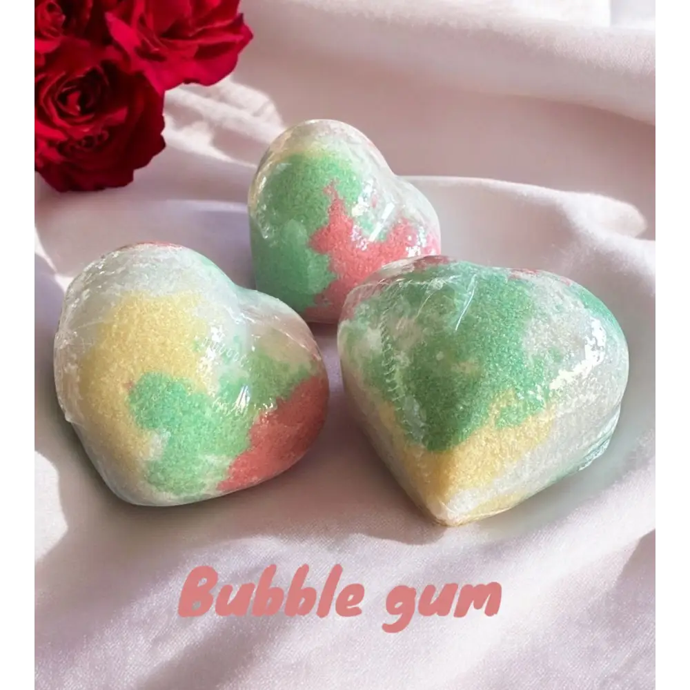 Coeur effervescent parfum au choix - Bubble gum - Bombe de bain