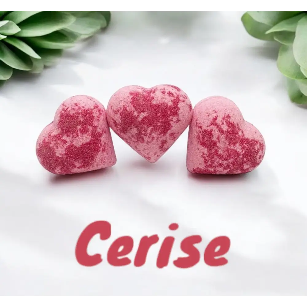 Coeur effervescent parfum au choix - Cerise - Bombe de bain