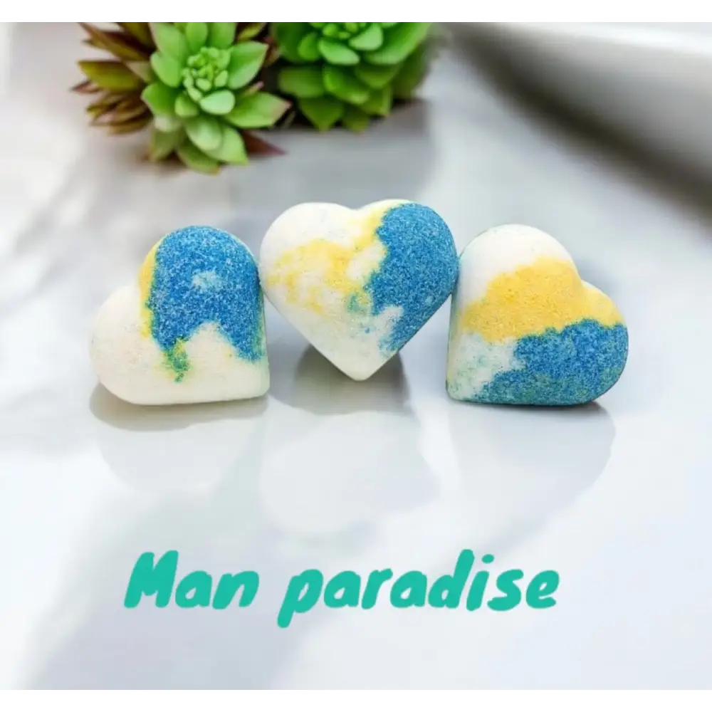 Coeur effervescent parfum au choix - Man paradise - Bombe de bain