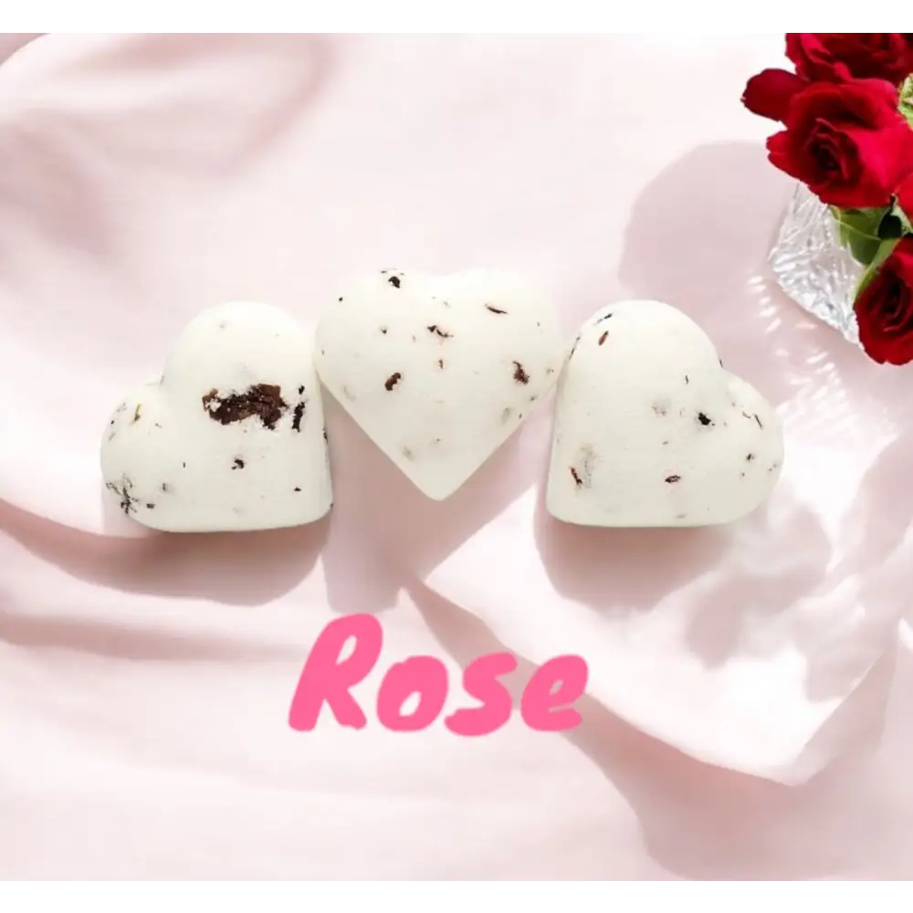 Coeur effervescent parfum au choix - Rose - Bombe de bain
