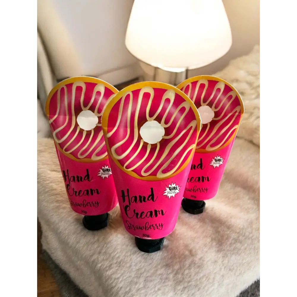Crème pour les mains Donuts 🍩 vanille noix de coco ou fraise - Fraise - Main