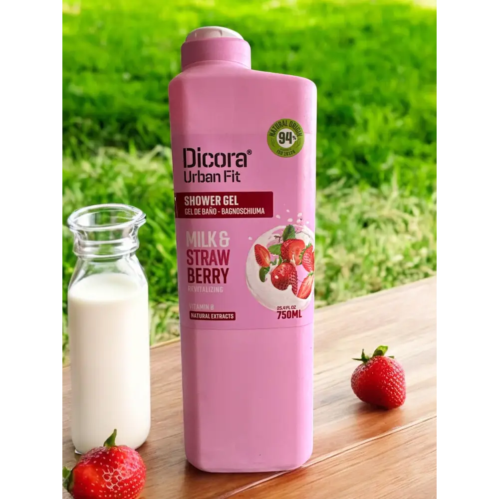 Grand gel douche fraise et crème 750 ml - Fraise et crème - Gel douche