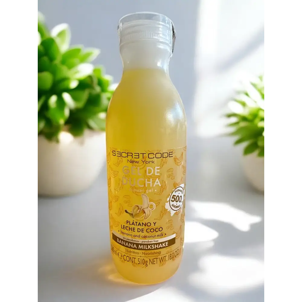 Grand gel douche fruité 510 g au choix - Banane et lait de coco - Gel douche