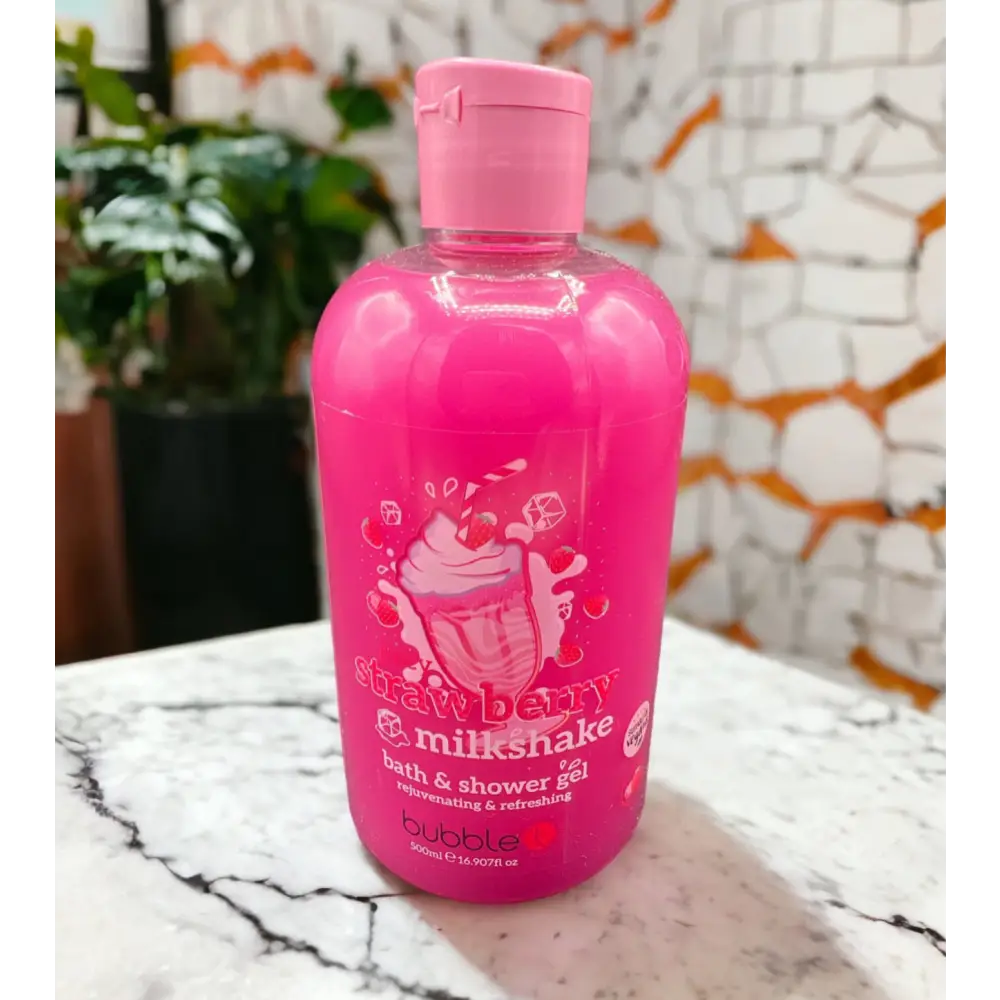 Gros gel douche et bain moussant parfum au choix - Milkshake fraise - Gel douche