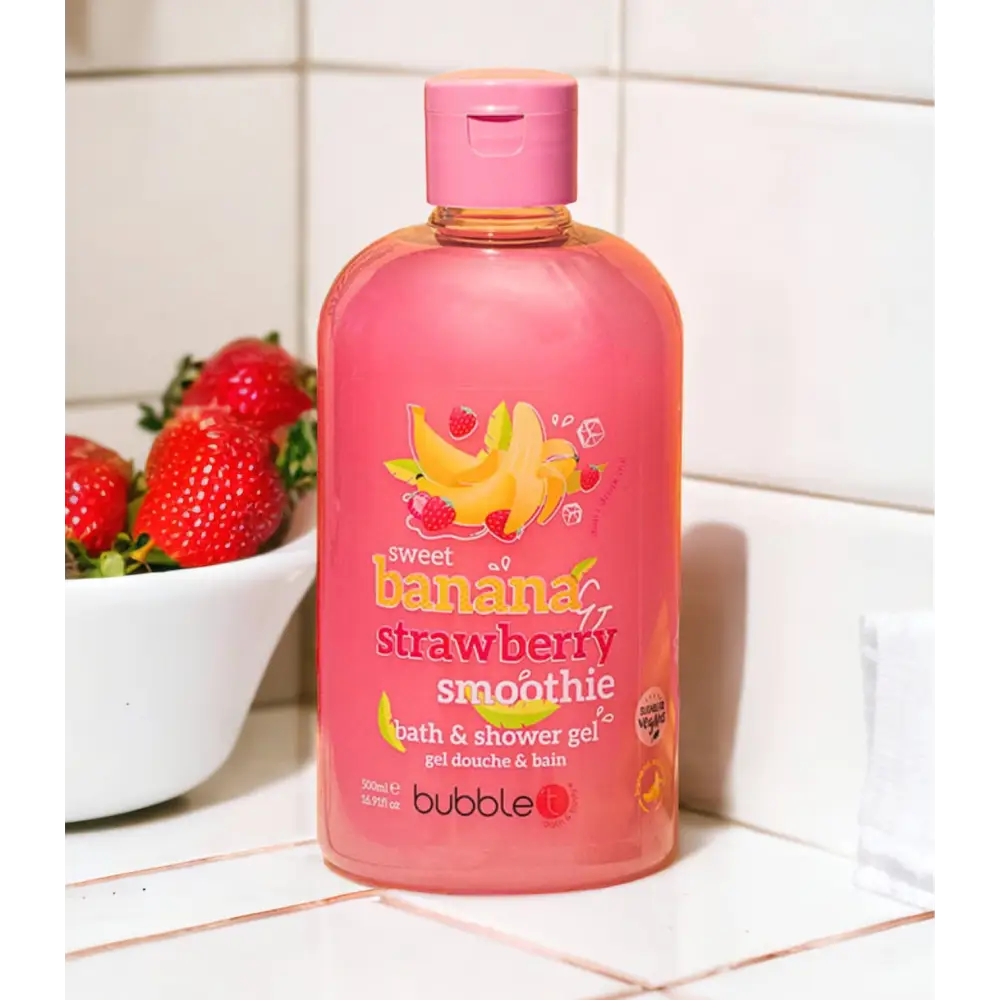 Gros gel douche et bain moussant parfum au choix - Smoothie fraise banane - Gel douche