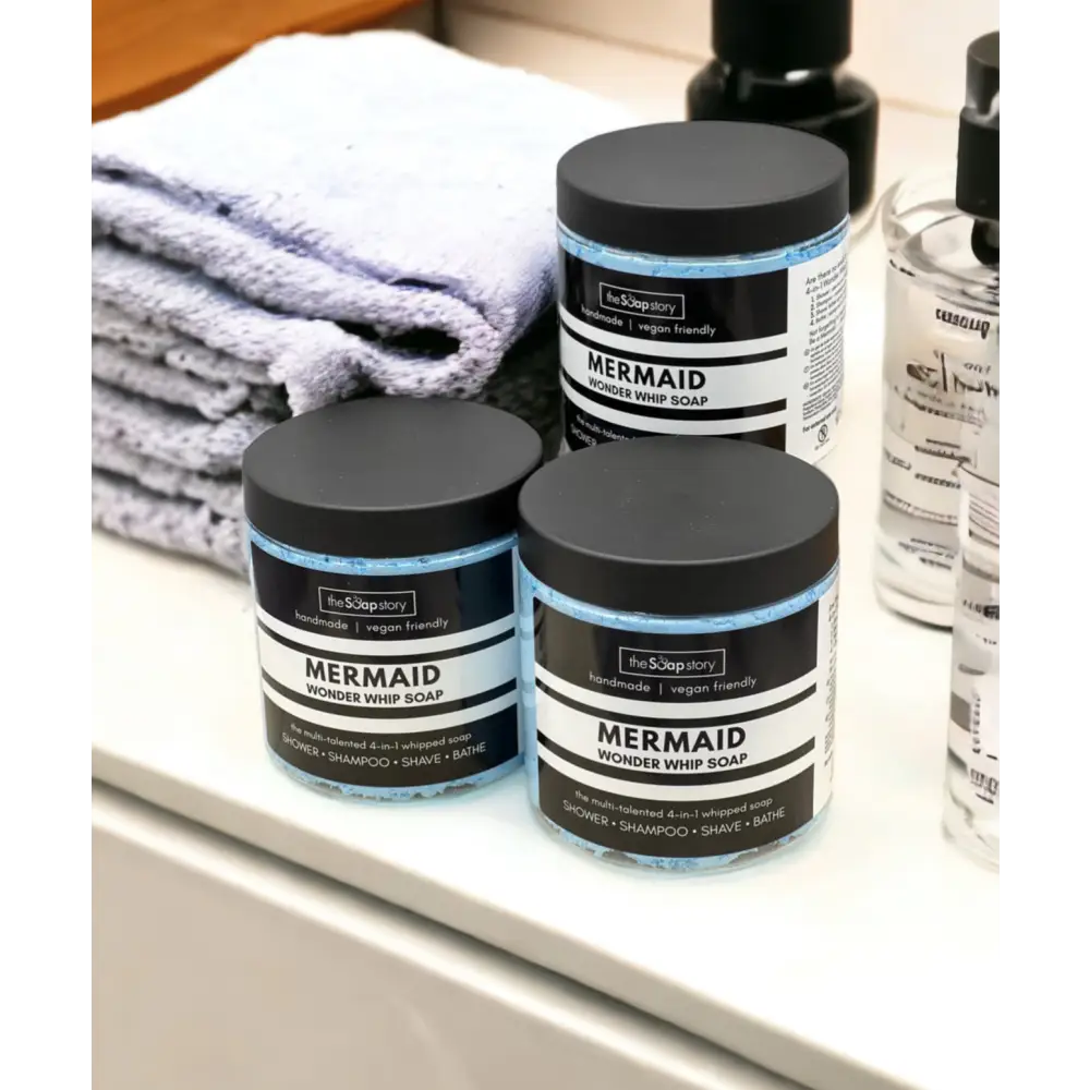 Gros pot chantilly de savon Mermaid (200g de savon chantilly) Destockage - Chantilly de douche