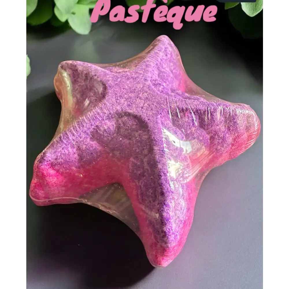 Grosse bombe de bain Étoile de mer - Rose violette Pastèque - Bombe de bain