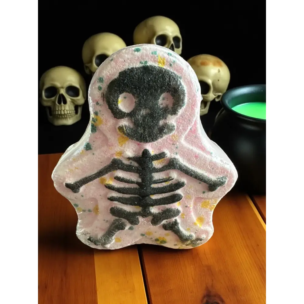 Grosse bombe de bain Squelette pain d épice 200 g - Bombe de bain