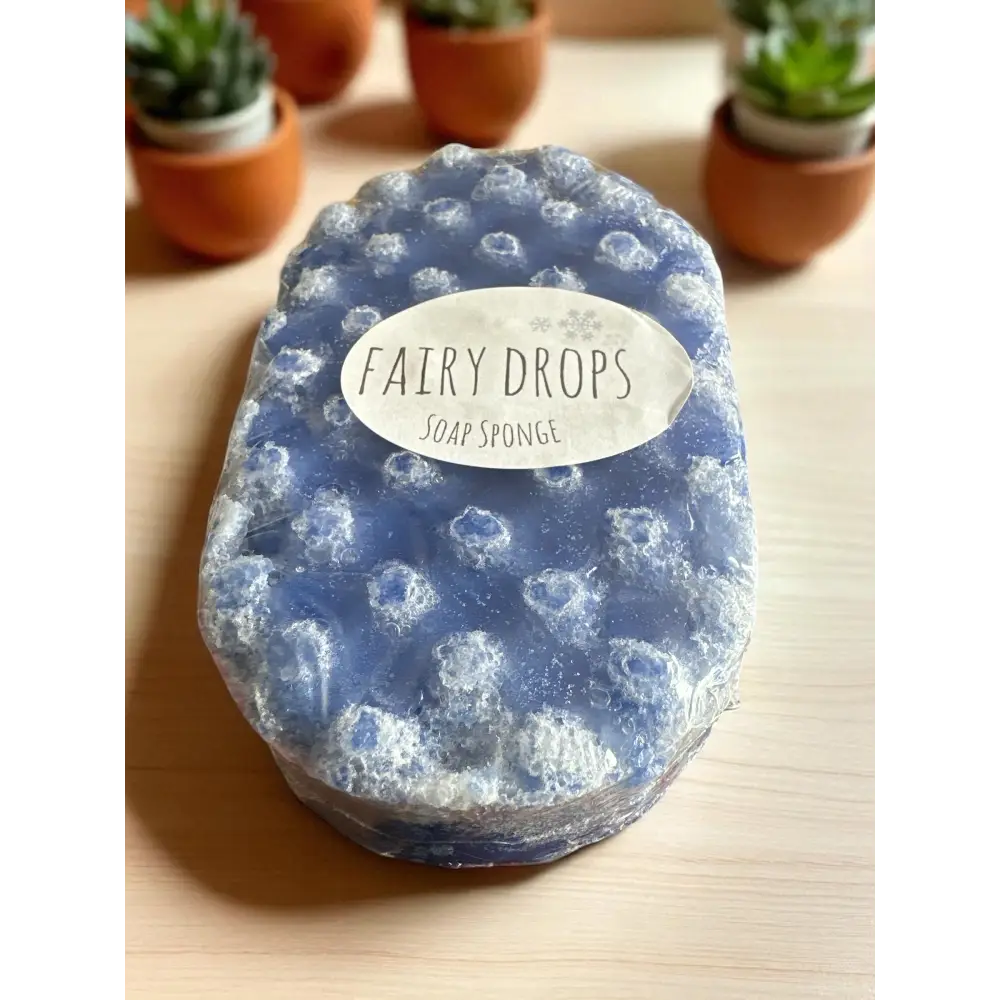 Grosse éponge de savon au choix Destockage - Bleu Fairy drop (bubble gum barbe à papa - Savon éponge