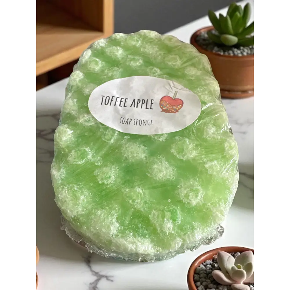 Grosse éponge de savon au choix Destockage - Pomme caramel - Savon éponge