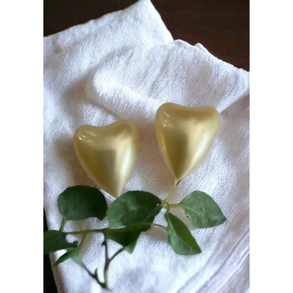 Grosse perle de bain - Cœur blanc vanille - Perles de bain