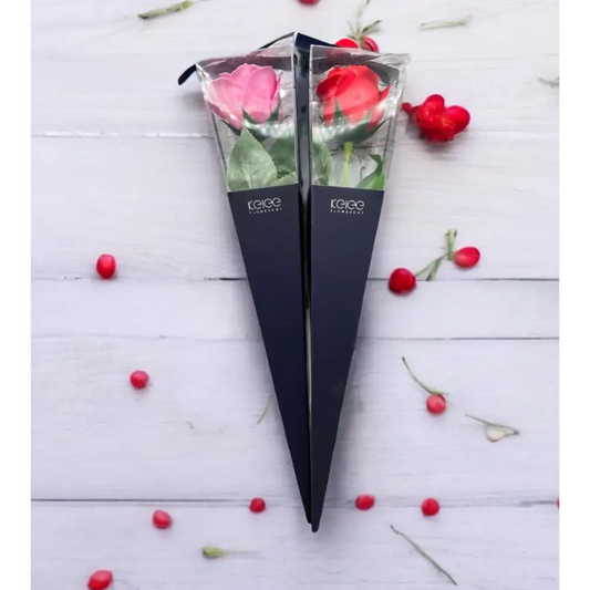 Grosses Roses en pétales de savon rouge ou rose - Rouge - Fleur en petales de savon