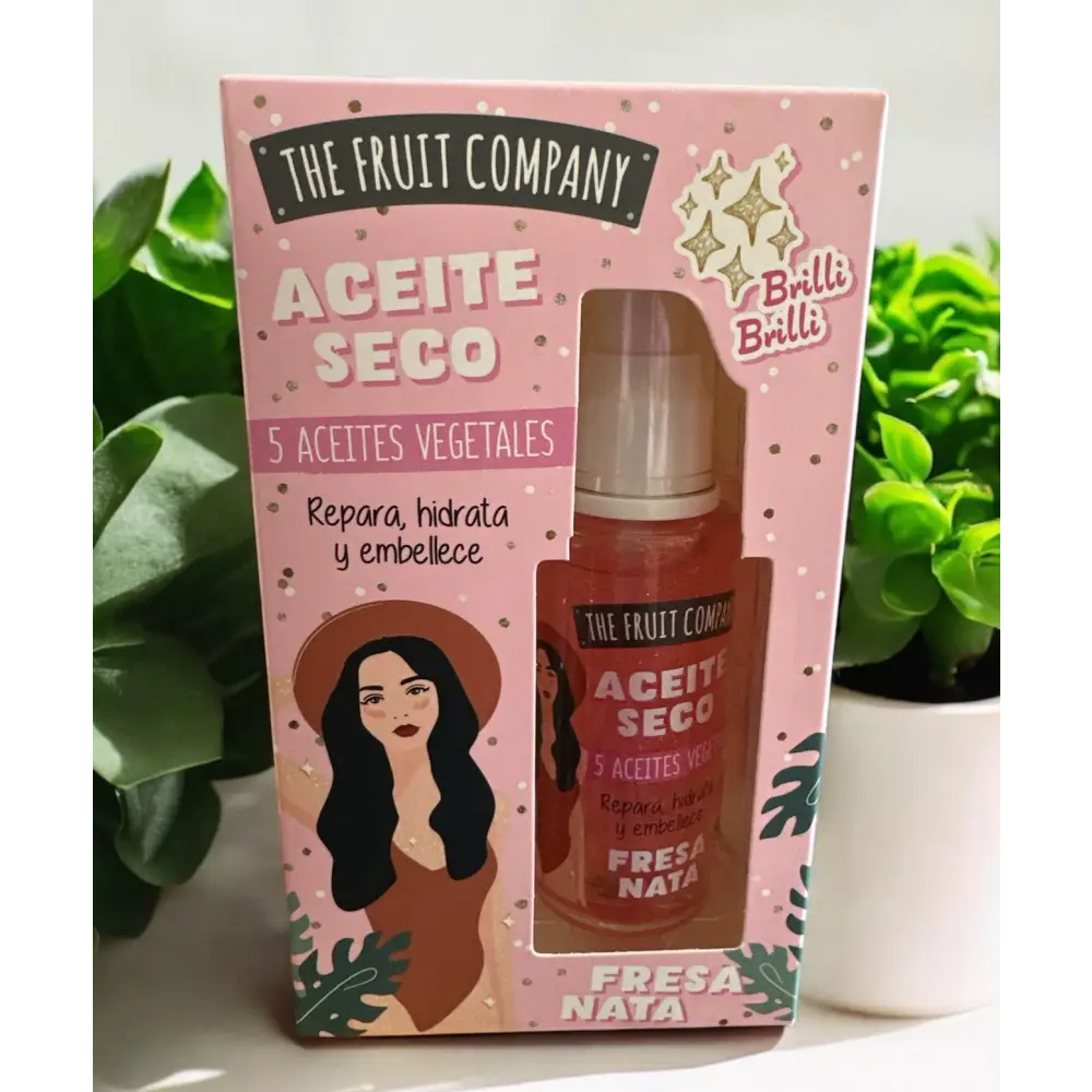 Huile sèche pailletée ✨ - Fraise chantilly - Huile corps