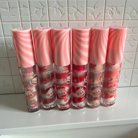 Lip gloss gâteau à la fraise 6 teintes - Rose et nacré - Lip gloss