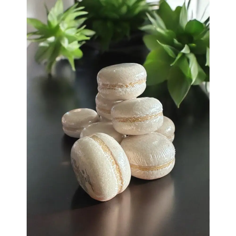 Macaron de bain effervescent - Monoï - Macaron de bain