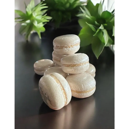 Macaron de bain effervescent - Monoï - Macaron de bain