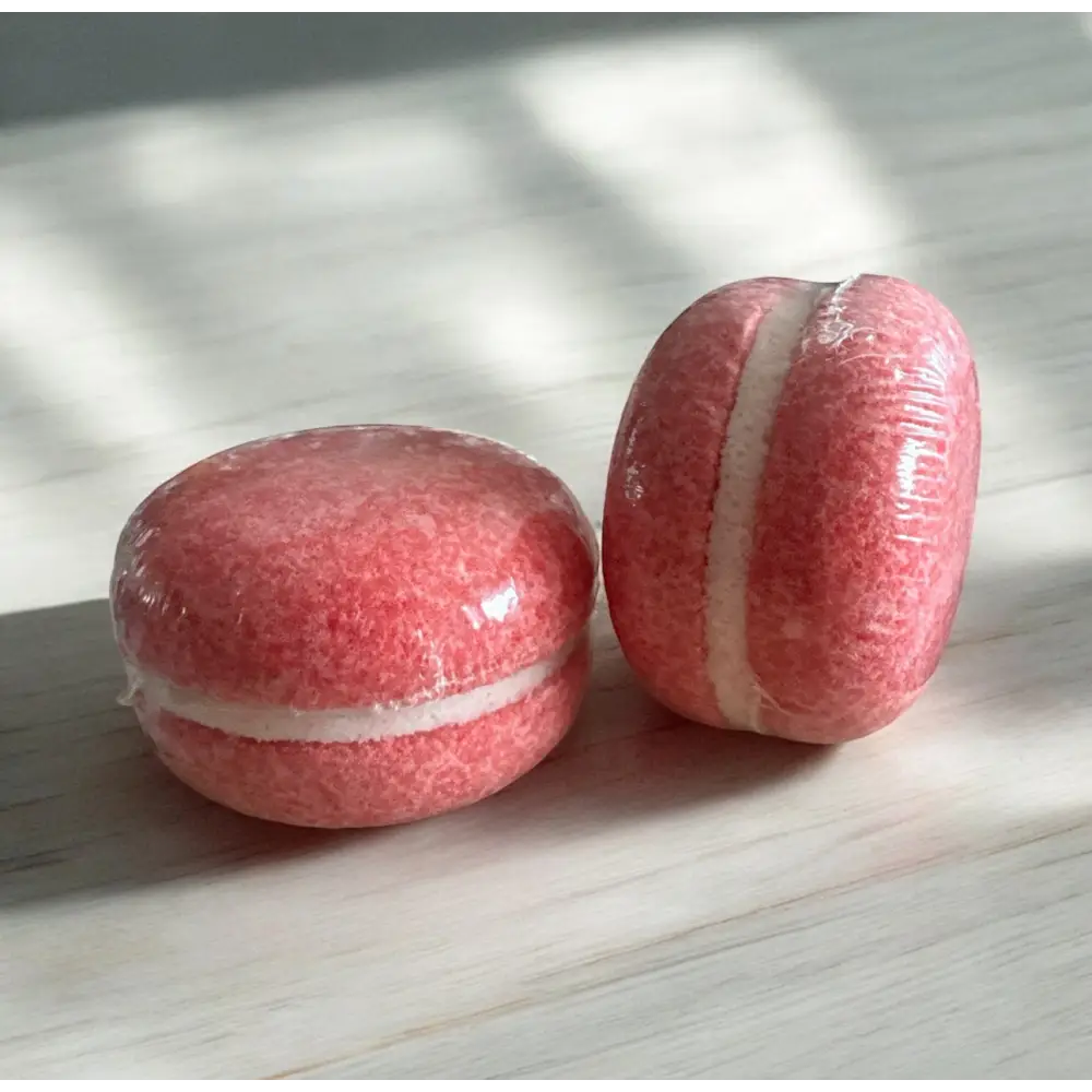 Macaron de bain effervescent - Rose cranberry - Macaron de bain
