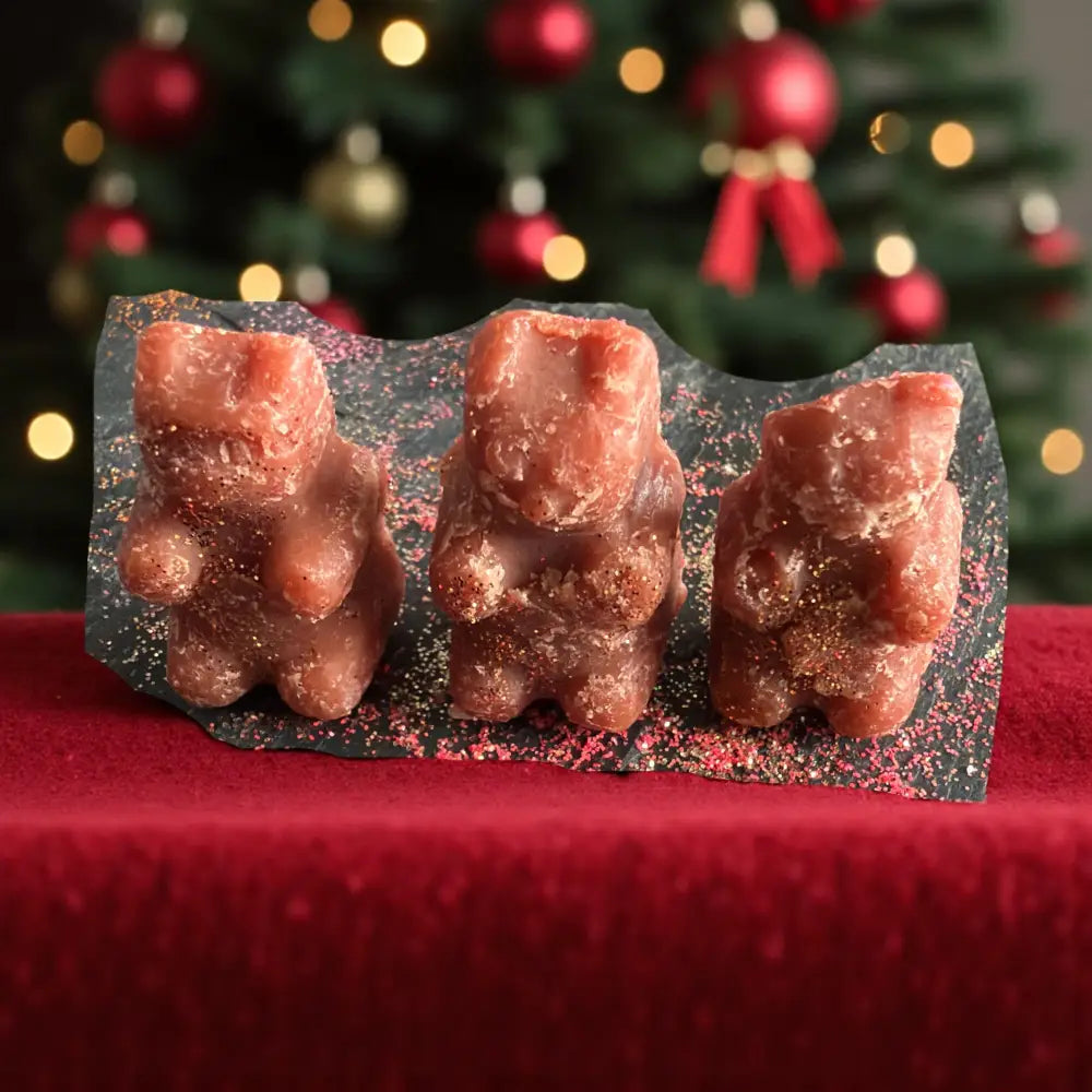 Nounours fondant de cire senteurs XXL de Noël - Biscuits à la cannelle - Fondants de cire