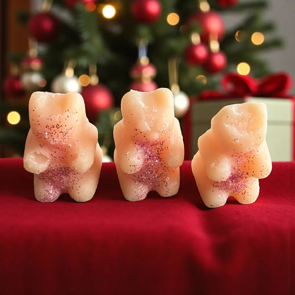 Nounours fondant de cire senteurs XXL de Noël - Fondants de cire